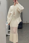 SWAYING/KNIT See-Through Panel Sleeveless Dress SW22SSL05 Apricot PS49